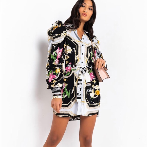 The Embroidered print mini dress - Picture 3 of 4